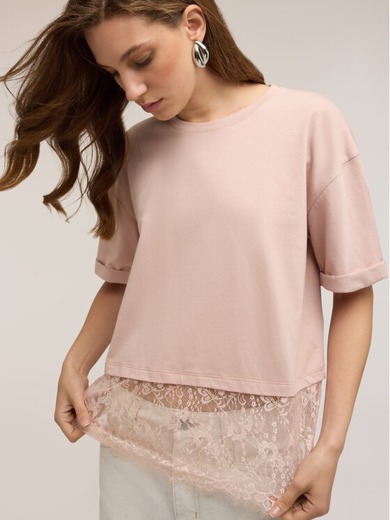 Motivi Motivi T-shirt G02WW003792N006 Rosa Boxy Fit