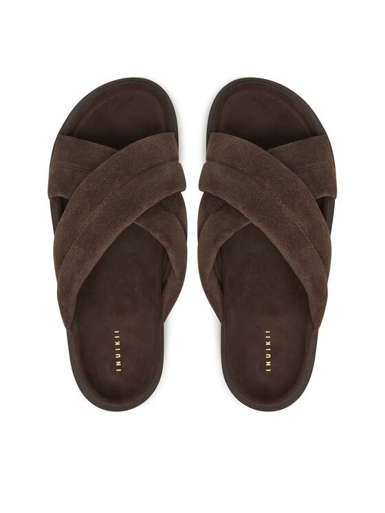 Inuikii Inuikii Klapki Suede Crossed 50102-500 Brązowy