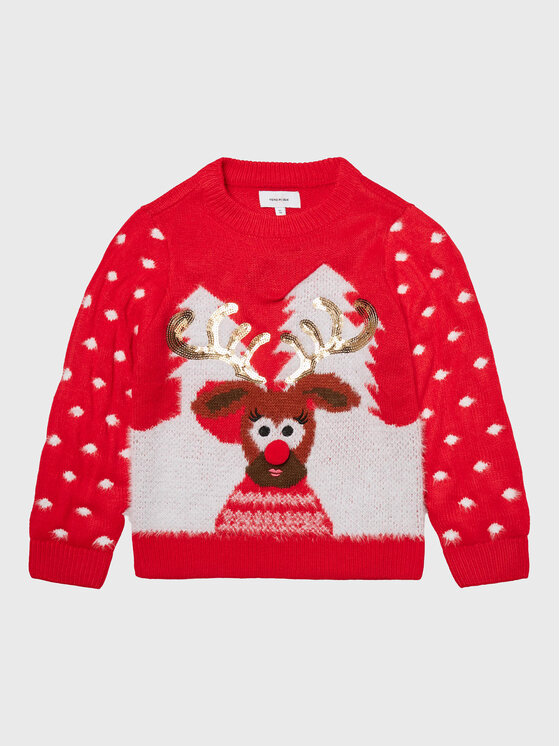 Vero Moda Girl Vero Moda Girl Pullover Rudy 10272446 Rot Regular Fit