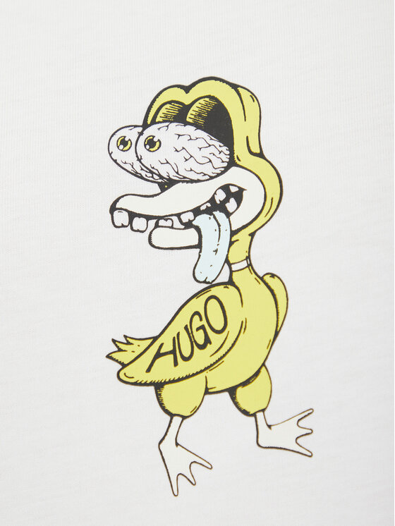 HUGO HUGO T-krekls Nutongo 50533391 Balts Regular Fit