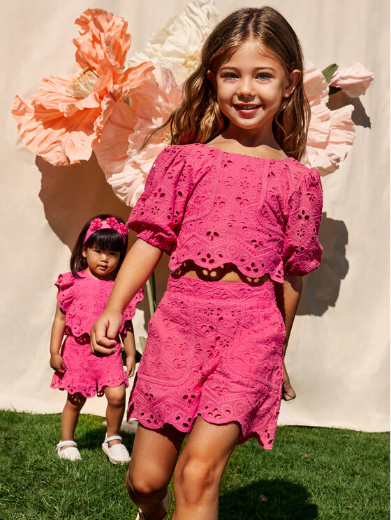 Abel & Lula Abel & Lula Completo top e pantaloncini 5231 Rosa Regular Fit