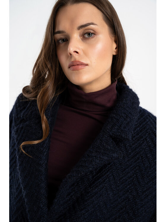 CLICK CLICK Płaszcz zimowy 70-0028 Granatowy Regular Fit