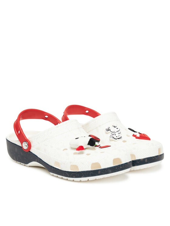 Crocs Crocs Şlapi Peanuts Classic Clog 211124 Alb