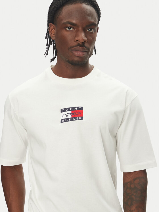 Tommy Hilfiger Tommy Hilfiger Marškinėliai F1 Movie MW0MW41391 Balta Regular Fit