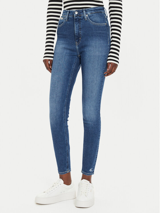 Calvin Klein Jeans Blugi J20J224037 Bleumarin Super Skinny Fit