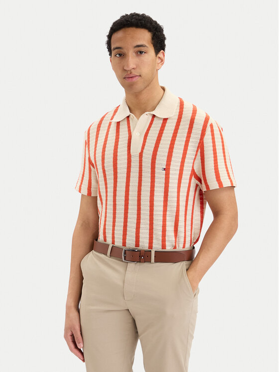Tommy Hilfiger Tricou polo MW0MW42770 Crem Regular Fit