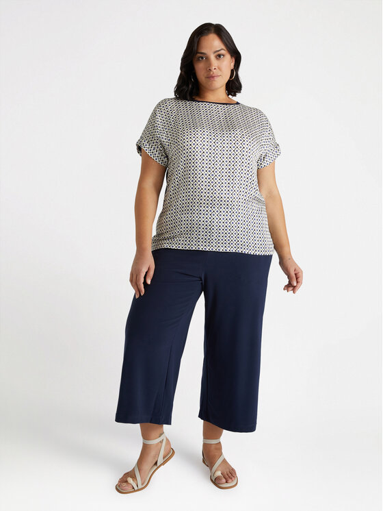 Fiorella Rubino Fiorella Rubino Pantaloni di tessuto P809L002093N034 Blu A-Line Fit