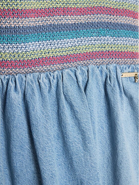 Guess Guess Джинсова сукня J3GK02 D3JU0 Голубий Regular Fit