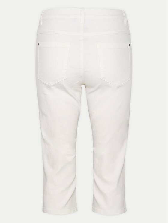 Kaffe Kaffe Spodnie capri Zelina 10506525 Biały Slim Fit