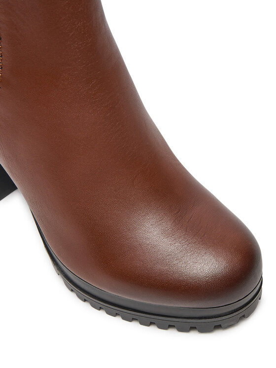 Tommy Jeans Tommy Jeans Škornji Tjw New Ess High Heel Boot EN0EN02439 Rjava