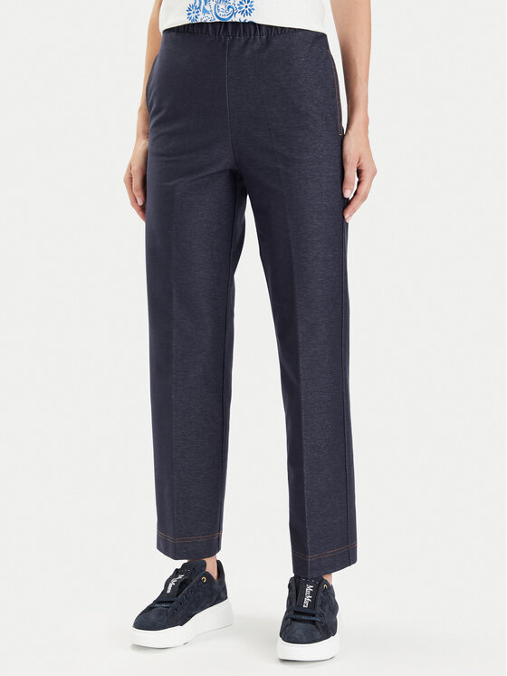 Weekend Max Mara Weekend Max Mara Szövet nadrág Ballata 2416781108 Sötétkék Regular Fit