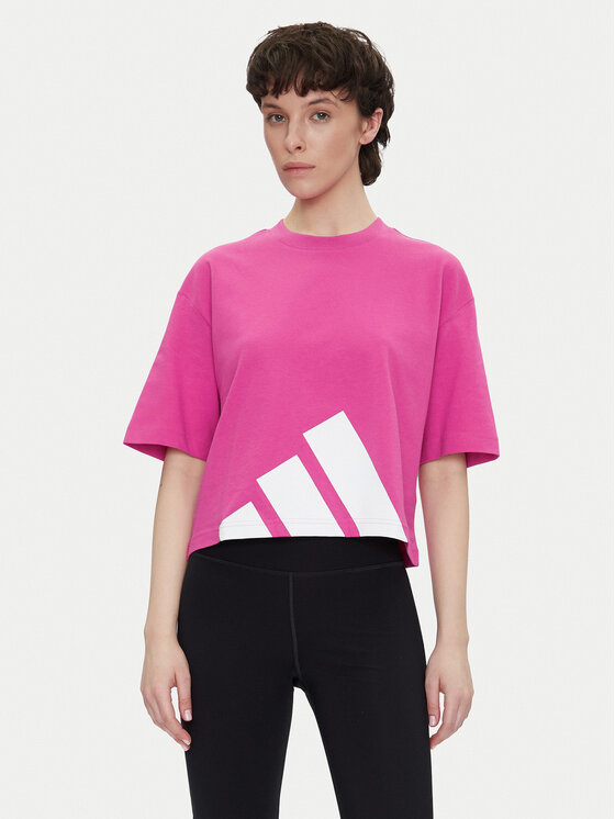 adidas adidas T-shirt Essentials Big Logo Boyfriend JG8728 Ružičasta Loose Fit