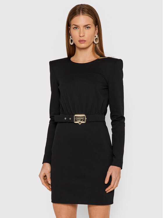 Chiara Ferragni Chiara Ferragni Kokteilikleit 71CBO915 Must Regular Fit