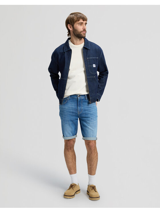 Lee Lee Szorty jeansowe 5 POCKET SHORT Niebieski Straight Leg