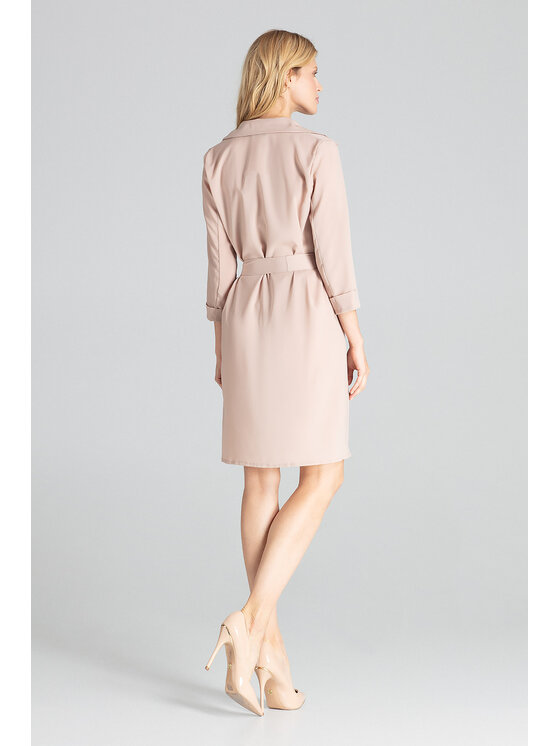 FIGL FIGL Vestito da giorno M680 Beige Regular Fit