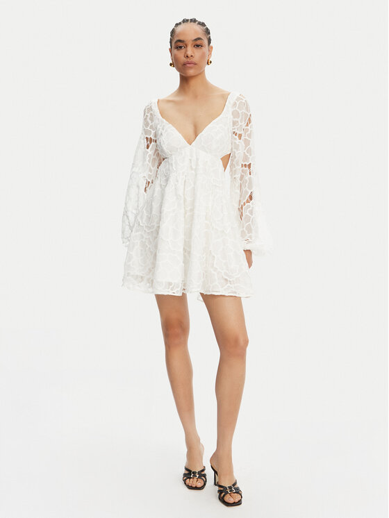 Bardot Bardot Rochie cocktail 59858DB1 Alb Regular Fit