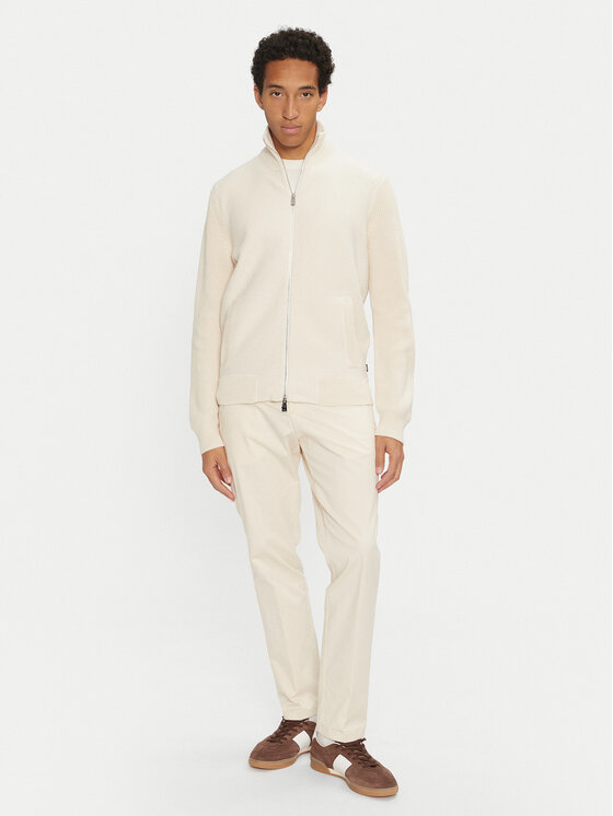 BOSS Boss Kardigan H-Emeraviglio 50526839 Écru Regular Fit