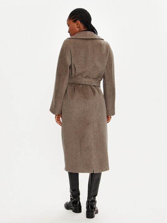 Weekend Max Mara Weekend Max Mara Volneni plašč Tempera 2425016102 Rjava Regular Fit
