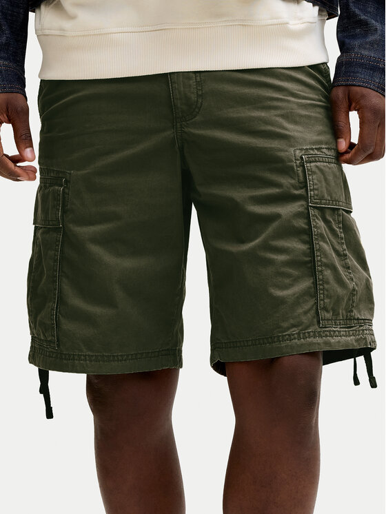 Jack & Jones Pantalon scurți din material Cole Frank 12291369 Verde Regular Fit