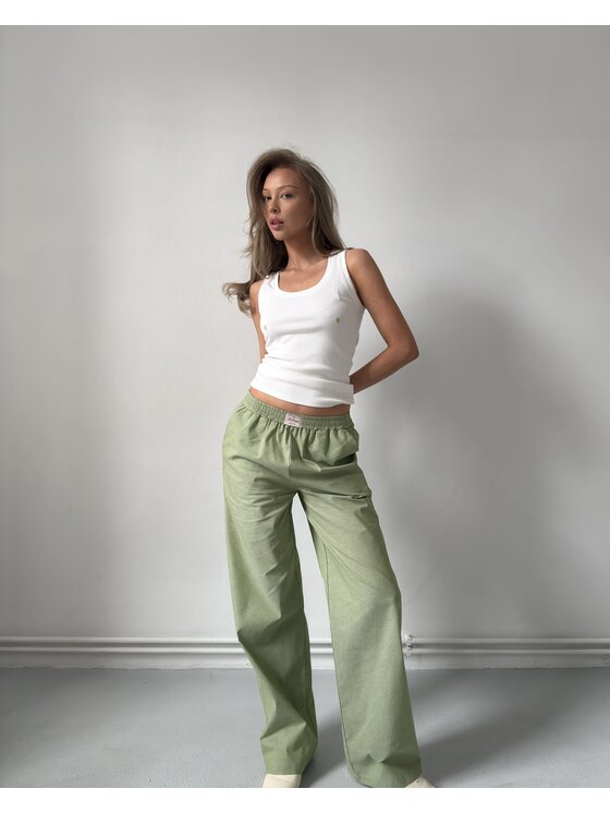 Le Songe Le Songe Top PISTACHIO Biały Basic Fit