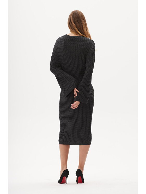 Castellani Castellani Sukienka codzienna Amira Szary Regular Fit