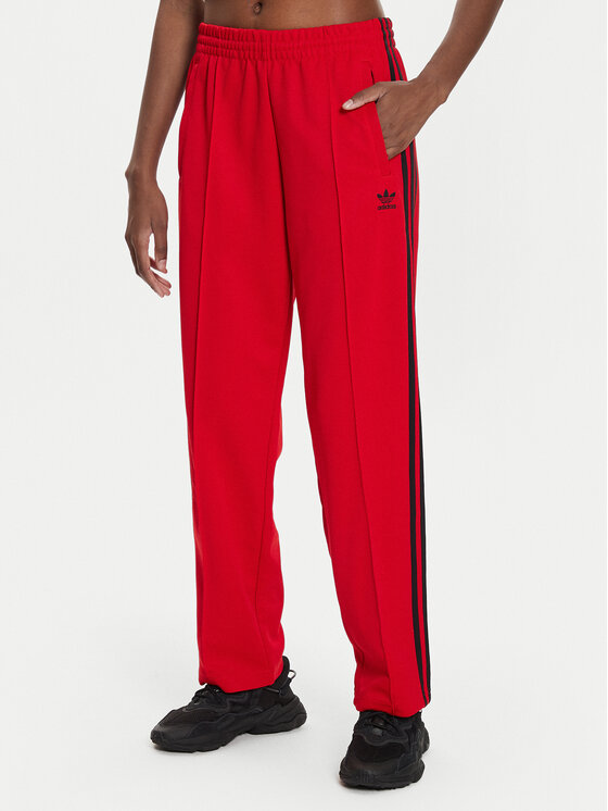 adidas adidas Долнище анцуг adicolor Classics SST IM9809 Червен Loose Fit