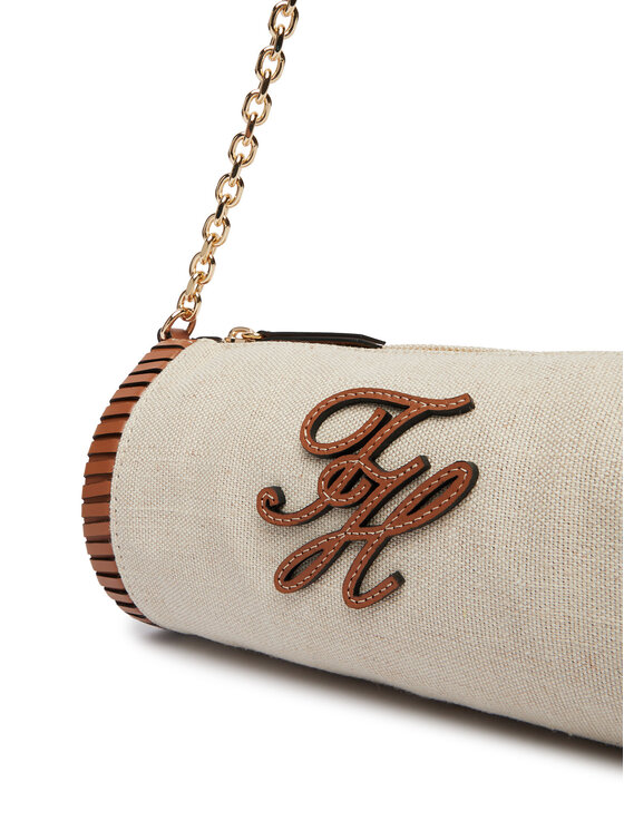 Tommy Hilfiger Tommy Hilfiger Torebka Th Elev Summ Chain Bag Canvas AW0AW18635 Beżowy