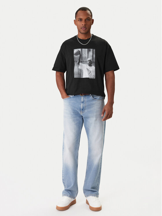 Guess Jeans Guess Jeans T-Shirt M5BI3K K8FQ4 Czarny Regular Fit
