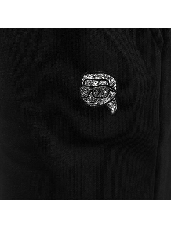KARL LAGERFELD KARL LAGERFELD Spodnie dresowe 240W1050-999 Czarny Regular Fit