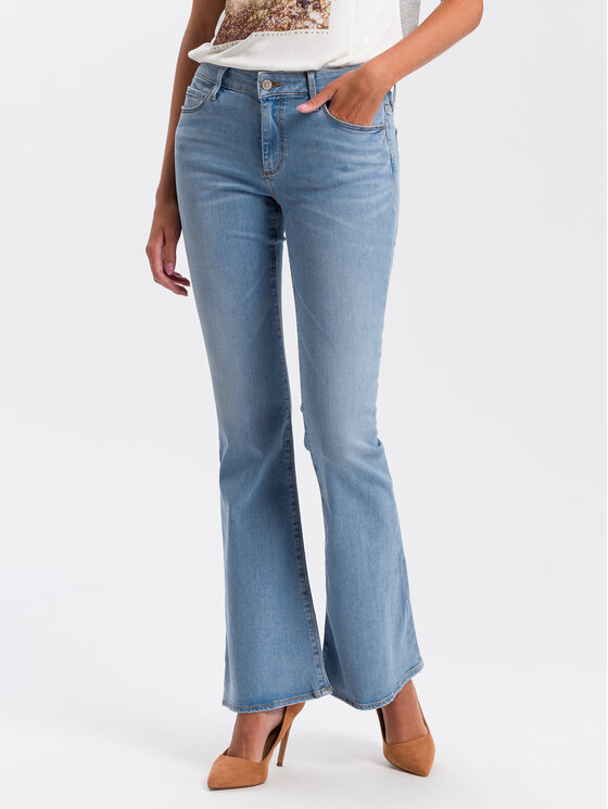 Cross Jeans Cross Jeans Jeansy P 433-015 Niebieski Flared Leg