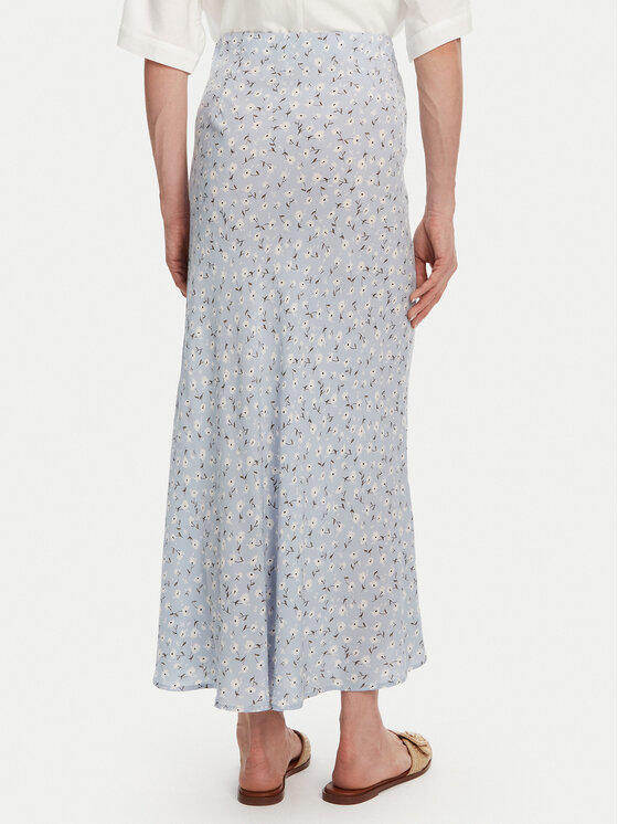 Pieces Pieces Spódnica midi Nya 17147811 Błękitny Regular Fit