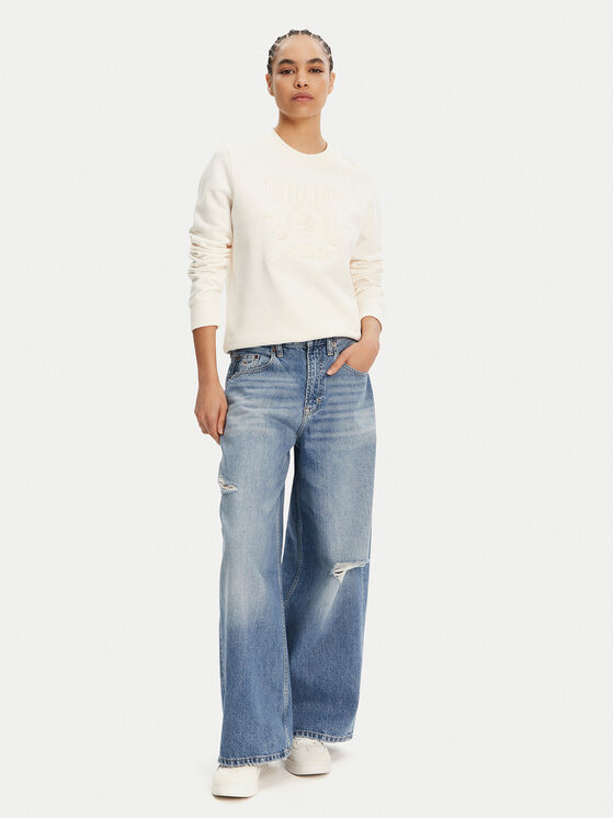 Tommy Jeans Tommy Jeans Bluza Tonal Crest DW0DW20637 Biały Regular Fit