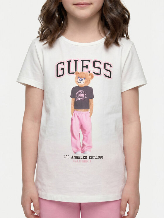 Guess Guess T-Shirt J6YI08 K3710 Biały Regular Fit