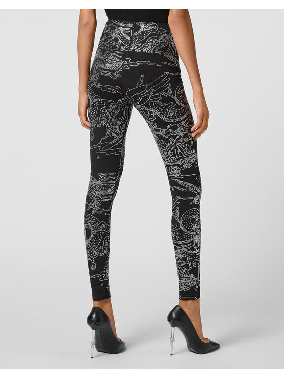 PHILIPP PLEIN PHILIPP PLEIN Legginsy 979 Czarny Active Fit