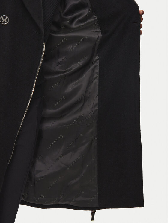 Richmond X Richmond X Cappotto di lana Mattag UMA24065CP Nero Regular Fit