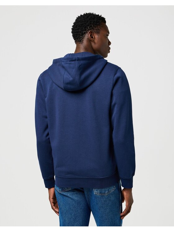 Wrangler Wrangler Felpa GRAPHIC ZIP HOODIE Blu Regular Fit