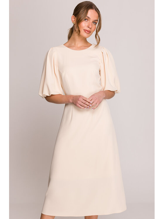 Stylove Stylove Sukienka koktajlowa S400 Biały Premium Fit