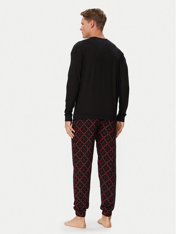 HUGO HUGO Pyjama Elion 50570947 Schwarz Relaxed Fit