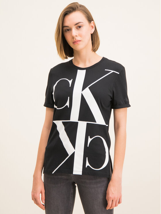 Calvin Klein Jeans Calvin Klein Jeans T-shirt Mirrored Monogram J20J212932 Noir Regular Fit