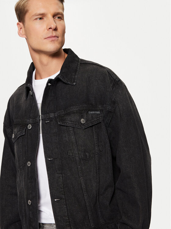 Calvin Klein Jeans Calvin Klein Jeans Τζιν μπουφάν Relaxed Denim Jacket J30J327024 Μαύρο Regular Fit