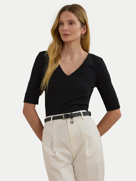 LAUREN RALPH LAUREN LAUREN RALPH LAUREN Blúz 200815843003 Fekete Slim Fit