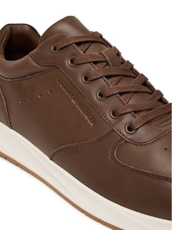 Tommy Hilfiger Tommy Hilfiger Tenisice Premium Leather Hybrid FM0FM05700 Smeđa