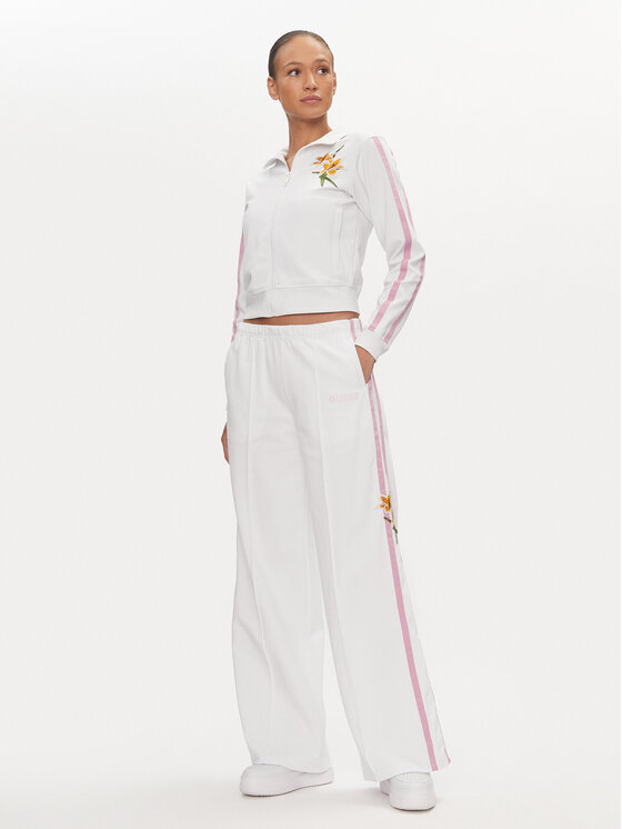 Guess Guess Pantaloni da tuta V4GB03 KC5R0 Bianco Relaxed Fit