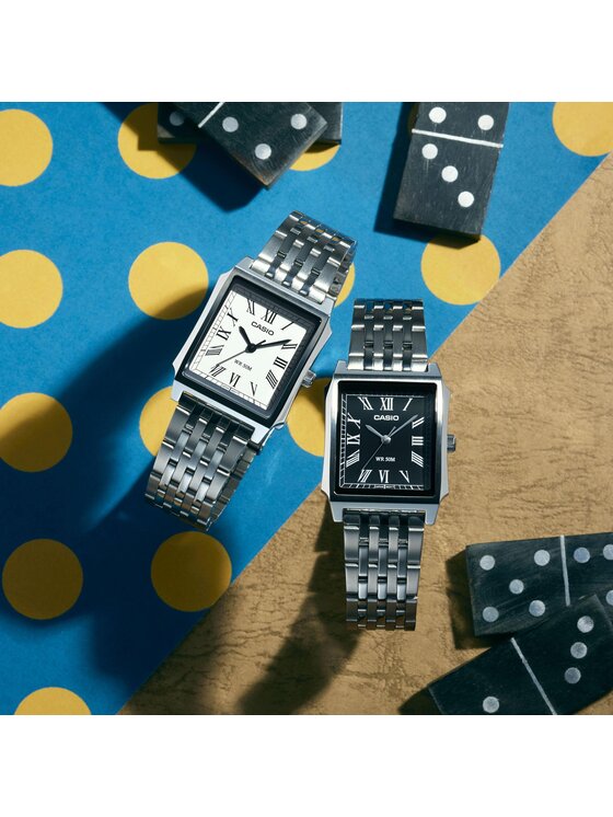 Casio Casio Zegarek MTP-B190D-7BVEF Srebrny