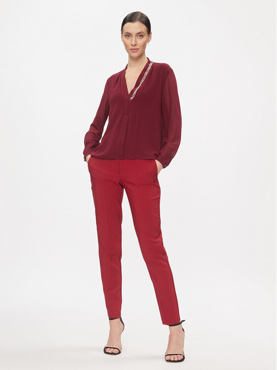 Rinascimento Rinascimento Bluza CFC0116133003 Bordo rdeča Regular Fit