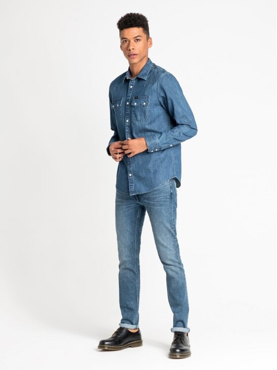 Lee Lee Camicia RIDER SHIRT Blu Regular Fit
