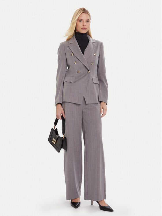 Maryley Maryley Stoffhose 25IB598/M17/35GR Grau Regular Fit