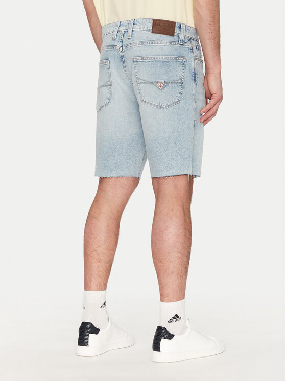 Guess Guess Дънкови шорти M5GDV2 D4Z84 Син Slim Fit