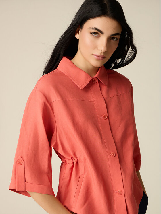 Oltre Oltre Giacca di transizione R009J100327N016 Arancione Baggy Fit