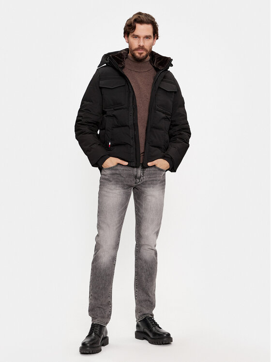Tommy Hilfiger Tommy Hilfiger Зимно яке Rockie MW0MW32790 Черен Regular Fit